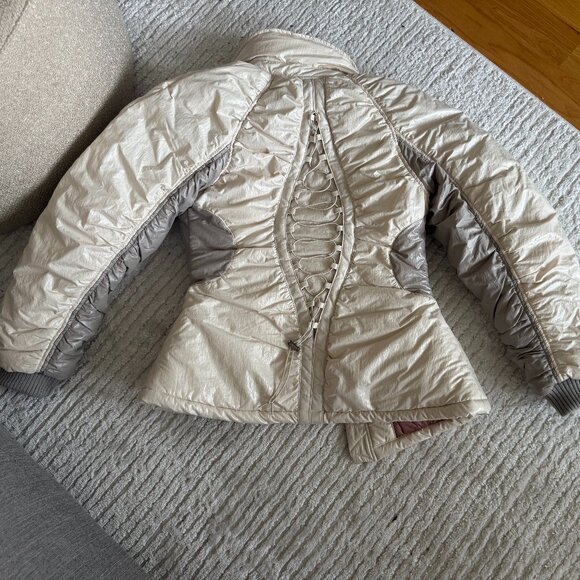 Andersson Bell Off-White Luna Back-Corset Bomber Jacket - Picture 3 of 3